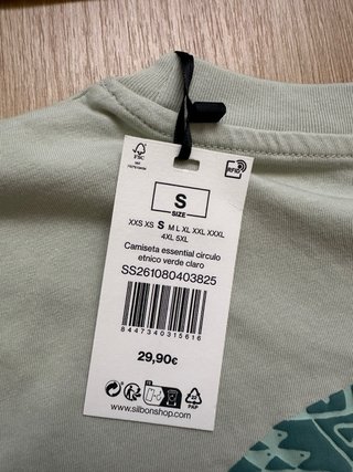 Camiseta Silbon Talla S con etiqueta.