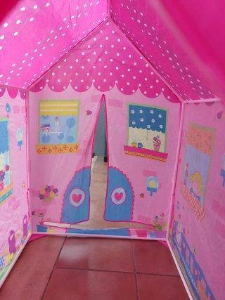 Casa de juegos infantil de tela