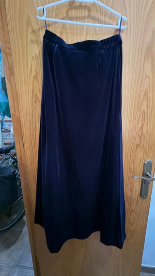 Elegante vestido de terciopelo azul 3 piezas