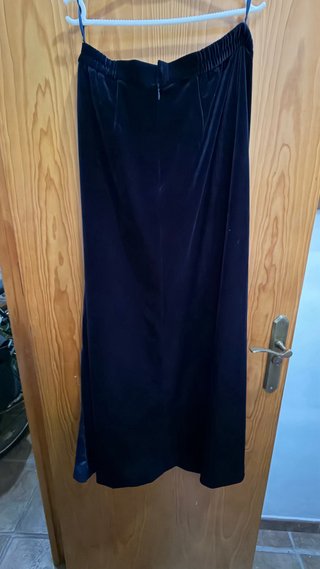 Elegante vestido de terciopelo azul 3 piezas