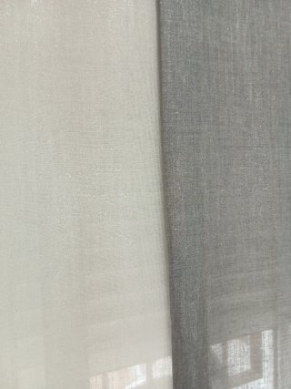 Cortinas Habitación Matrimonio Gris y Blanc brillo