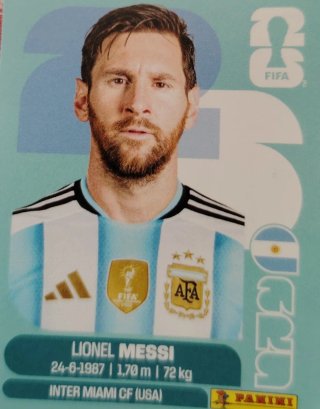 Cromo Messi Panini Mundial 2026
