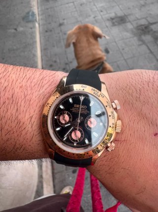 Reloj Seiko Daytona Negro/Dorado