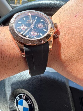 Reloj Seiko Daytona Negro/Dorado