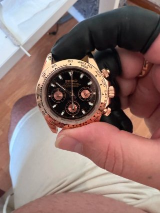 Reloj Seiko Daytona Negro/Dorado
