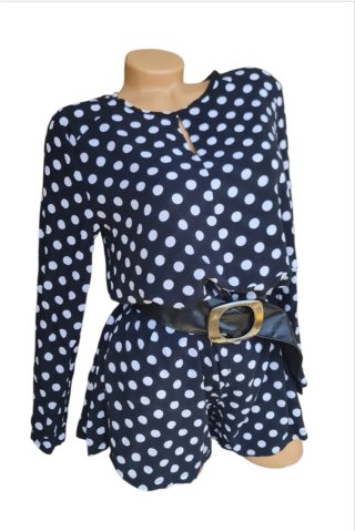 Mono corto lunares negro y blanco Talla XL