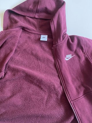 Sudadera Nike Burdeos Cremallera Nueva
