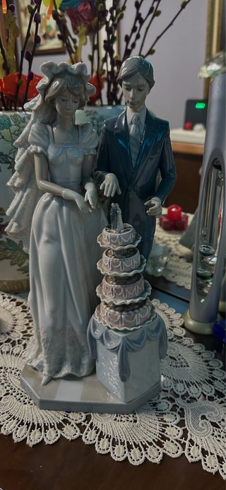 Figura Lladro Novios Tarta Porcelana