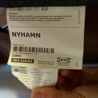 Sofá Cama IKEA NYHAMN 3 Plazas Gris Oscuro Nuevo.