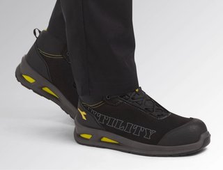 Bota seguridad Diadora negra y amarilla
