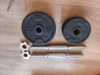 Pesas 1kg y 2kg con 2 barras