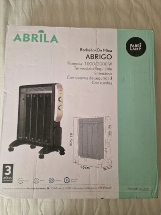 Radiador de mica 2000W SIN uso