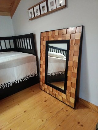 Espejo decorativo madera y cristal