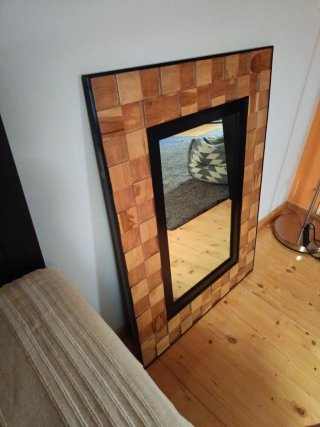 Espejo decorativo madera y cristal