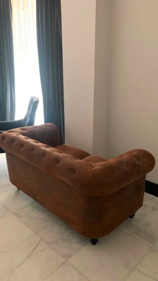 Sofá Chester Marrón Piel no se hacen envios