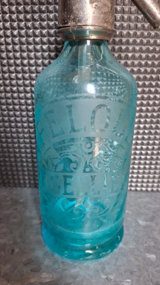 Sifón PEQUEÑO antiguo azul