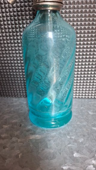 Sifón PEQUEÑO antiguo azul