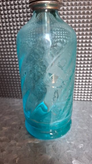 Sifón PEQUEÑO antiguo azul