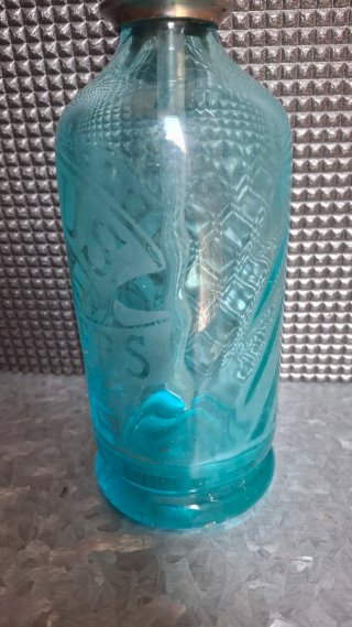 Sifón PEQUEÑO antiguo azul
