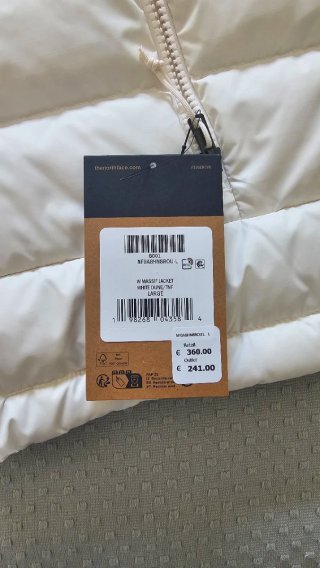Chaqueta The North Face Plumas Blanca Negra