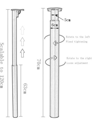 Gambe telescopiche pieghevoli
