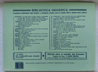 371 Corales para órgano Bach (Nº 57). Nuevo