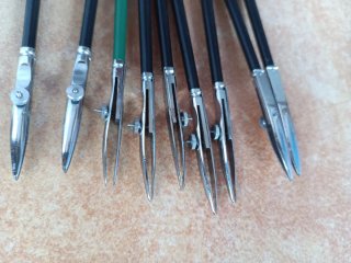 Remate: Lote de 9 tiralineas de dibujo técnico