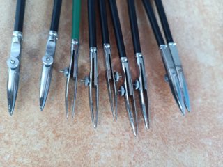 Remate: Lote de 9 tiralineas de dibujo técnico