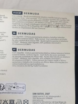 Bermudas mujer azul