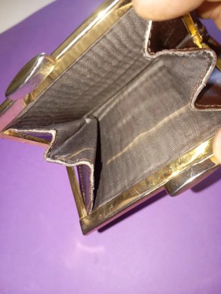 Monedero vintage piel cocodrilo