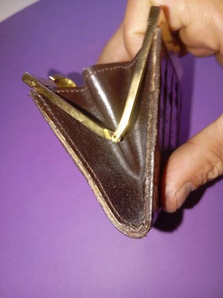 Monedero vintage piel cocodrilo