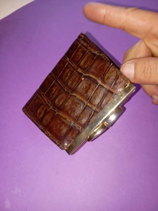 Monedero vintage piel cocodrilo