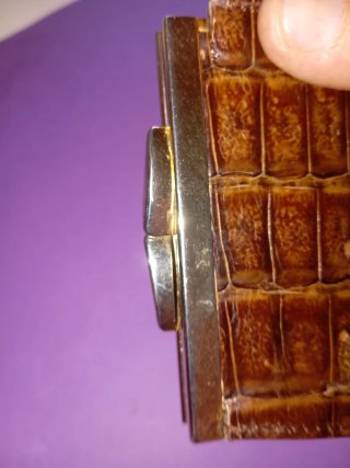 Monedero vintage piel cocodrilo