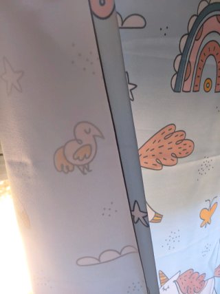 2 Cortinas Unicornio Arcoíris Opaca 229x140
