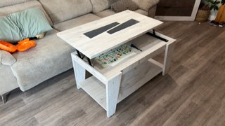 Mesa de centro moderna beige y negra