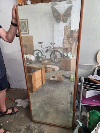 Espejo antiguo madera y cristal 160cm