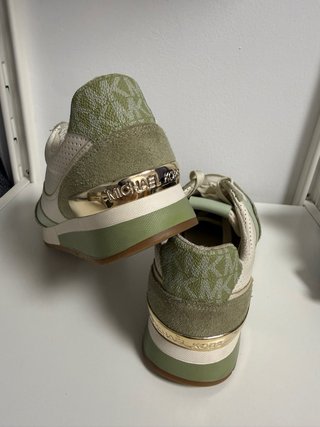 Zapatillas Michael Kors Talla 37 Verde y Blanco