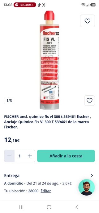 Fischer Resina FIS P Plus 300 T