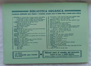 371 Corales para órgano Bach N°58. Nuevo.