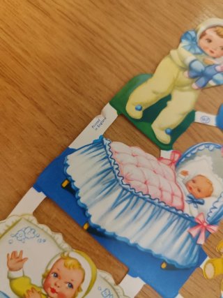 Cromos troquelados vintage bebés estilo inglés