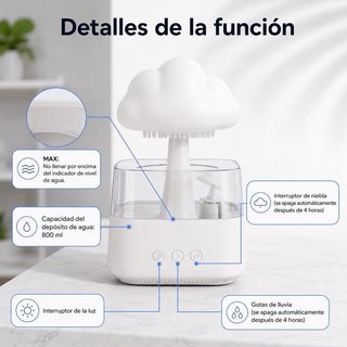 Humidificador Efecto Lluvia USB