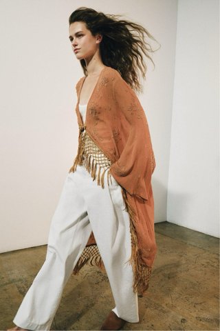 Kaftán bordado Zara Talla M
