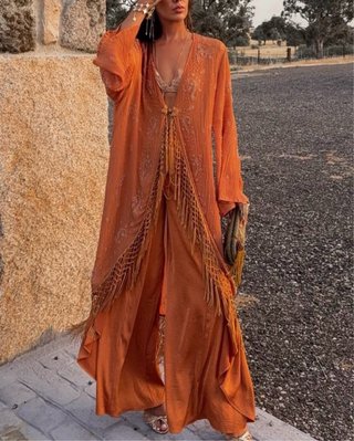 Kaftán bordado Zara Talla M