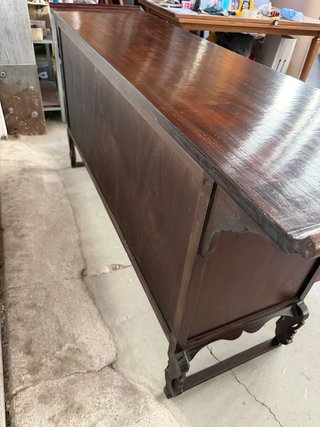 Aparador antiguo madera y metal RESTAURADA