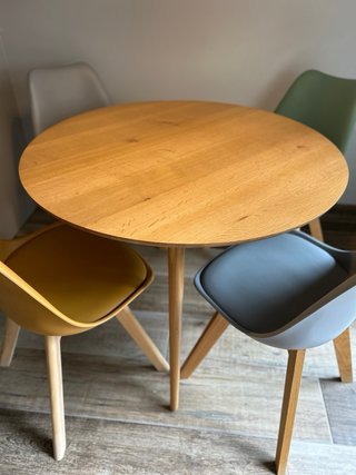 Mesa redonda madera 100cm
