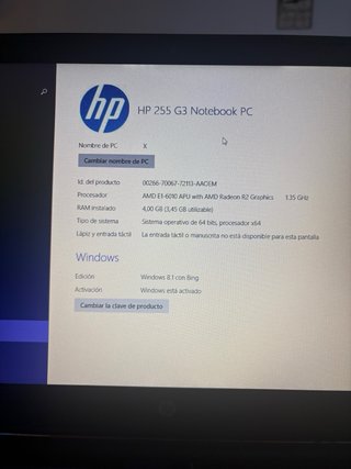 Ordenador portátil HP 255 G3