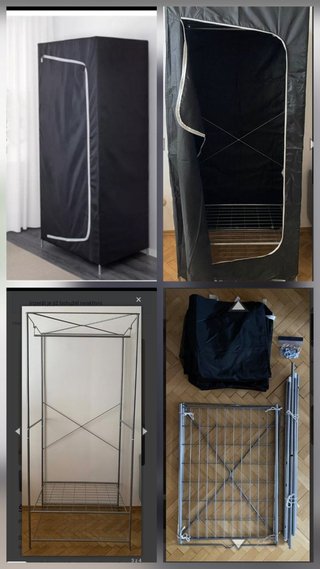 Armario Tela IKEA Negro Nuevo