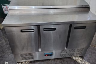 Mesa Fría Refrigerada Acero Inoxidable 3 Puertas