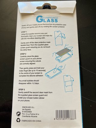 Protector Pantalla iPhone 7/8 TEMCO 9H