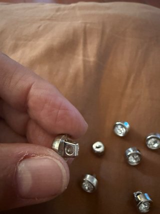 Bottoni strass argento